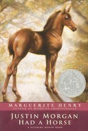 Cover of: Justin Morgan Had a Horse by Marguerite Henry