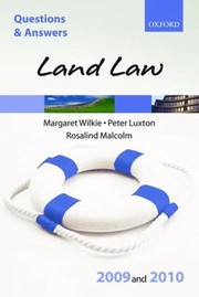 Cover of: Q  A Land Law 2009 and 2010
            
                Blackstones Law Questions and Answers by 