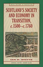 Cover of: Scotlands Society And Economy In Transition C1500c1760