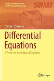 Cover of: Differential Equations A Primer For Scientists And Engineers by 