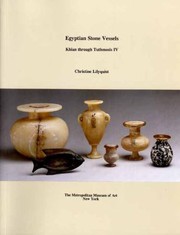 Cover of: Egyptian Stone Vessels
            
                Metropolitan Museum of Art Paperback by 