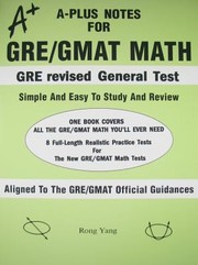 Cover of: Aplus Notes For Gre Gmat Math One Book Covers All The Gre Gmat Math Youll Ever Need