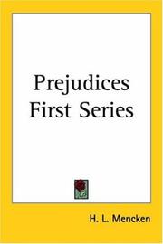 Cover of: Prejudices by H. L. Mencken