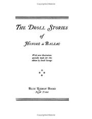 Cover of: The Droll Stories Of Honore De Balzac by Honoré de Balzac