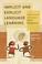 Cover of: Implicit And Explicit Language Learning Conditions Processes And Knowledge In Sla And Bilingualism