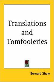 Cover of: Translations And Tomfooleries