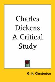 Cover of: Charles Dickens a Critical Study by Gilbert Keith Chesterton