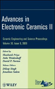 Cover of: Advances In Electronic Ceramics Ii A Collection Of Papers Presented At The 33rd International Conference On Advanced Ceramics And Composites January 1823 2009 Daytona Beach Florida