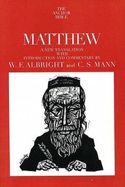 Cover of: Matthew Introduction Translation And Notes