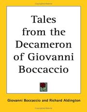 Cover of: Tales from the Decameron of Giovanni Boccaccio by Giovanni Boccaccio