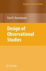 Cover of: Design Of Observational Studies by 
