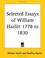 Cover of: Selected Essays of William Hazlitt 1778 to 1830
