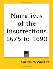 Cover of: Narratives of the Insurrections 1675 to 1690