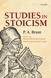 Cover of: Studies In Stoicism by 