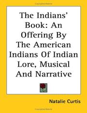 Cover of: The Indians' Book by Natalie Curtis Burlin