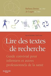 Lire Des Textes De Recherche Guide Convivial Pour Infirmiers Et Autres Professionnels De La Sant by Barbara Jane Davies