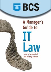 Cover of: A Managers Guide To It Law by 