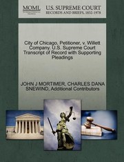 Cover of: City Of Chicago Petitioner