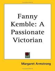 Cover of: Fanny Kemble by Margaret Armstrong