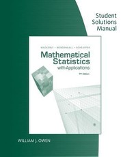 Cover of: Student Solutions Manual For Mathematical Statistics With Applications