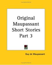 Cover of: Original Maupassant Short Stories