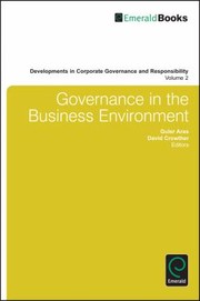 Governance in the Business Environment
            
                Developments in Corporate Governance and Responsibility by Guler Aras