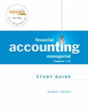 Cover of: Study Guide for Financial and Managerial Accounting Chapters 113
