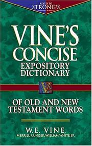 Cover of: Vine's Concise Dictionary of Old and New Testament Words