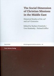 Cover of: The Social Dimension Of Christian Missions In The Middle East Historical Studies Of The 19th And 20th Centuries by 