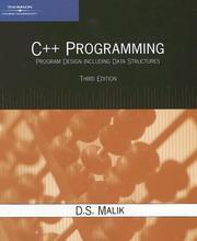 Cover of: C++ Programming by D. S. Malik, D. S. Malik