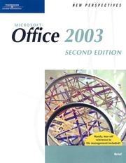 Cover of: New Perspectives on Microsoft Office 2003 Brief, Second Edition (New Perspectives (Paperback Course Technology)) by Ann Shaffer, Patrick Carey, Kathy T. Finnegan, Joseph J. Adamski, Beverly B. Zimmerman