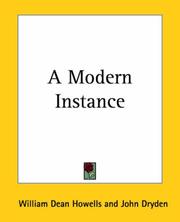Cover of: A Modern Instance by William Dean Howells, John Dryden