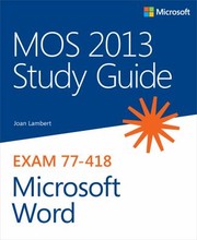 Cover of: Mos 2013 Study Guide For Microsoft Word by 