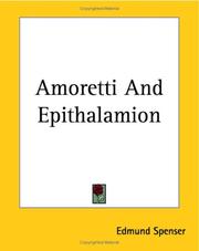 Amoretti and Epithalamion by Edmund Spenser