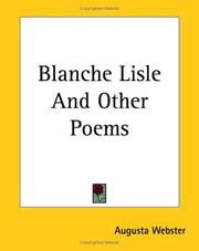 Cover of: Blanche Lisle And Other Poems