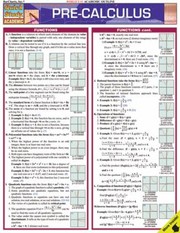 Cover of: PreCalculus Laminated Reference Guide
            
                Quickstudy Academic