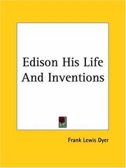 Cover of: Edison His Life And Inventions