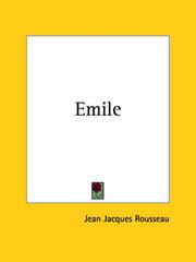 Cover of: Emile by Jean-Jacques Rousseau