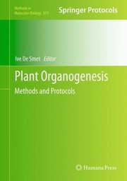 Cover of: Plant Organogenesis Methods And Protocols