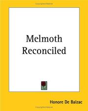 Cover of: Melmoth Reconciled by Honoré de Balzac