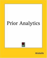 Cover of: Prior Analytics by Aristotle