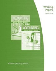 Cover of: Accounting Working Papers Chapters 1426 by 