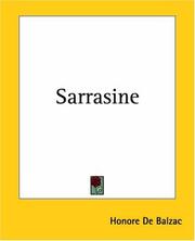 Cover of: Sarrasine by Honoré de Balzac, Honoré de Balzac