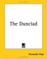 Cover of: The Dunciad by 