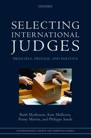 Cover of: Selecting International Judges Principle Process And Politics