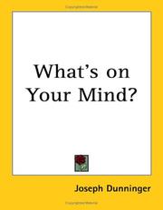 Cover of: What's on Your Mind?