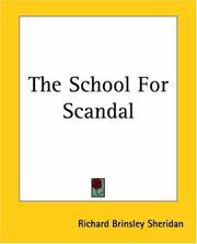 Cover of: The School For Scandal by Richard Brinsley Sheridan