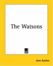 Cover of: The Watsons by Jane Austen