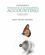 Cover of: Horngrens Financial Managerial Accounting The Managerial Chapters