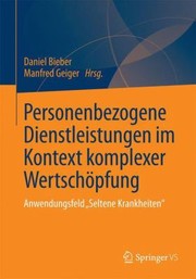 Cover of: Personenbezogene Dienstleistungen Im Kontext Komplexer Wertschopfungssysteme